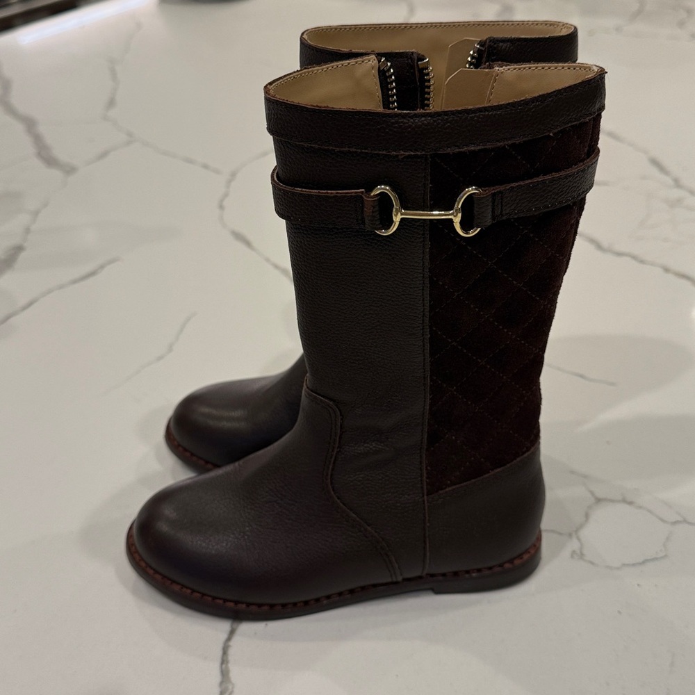 Janie & Jack Brown Kids Boots size 11 - Picture 3 of 4